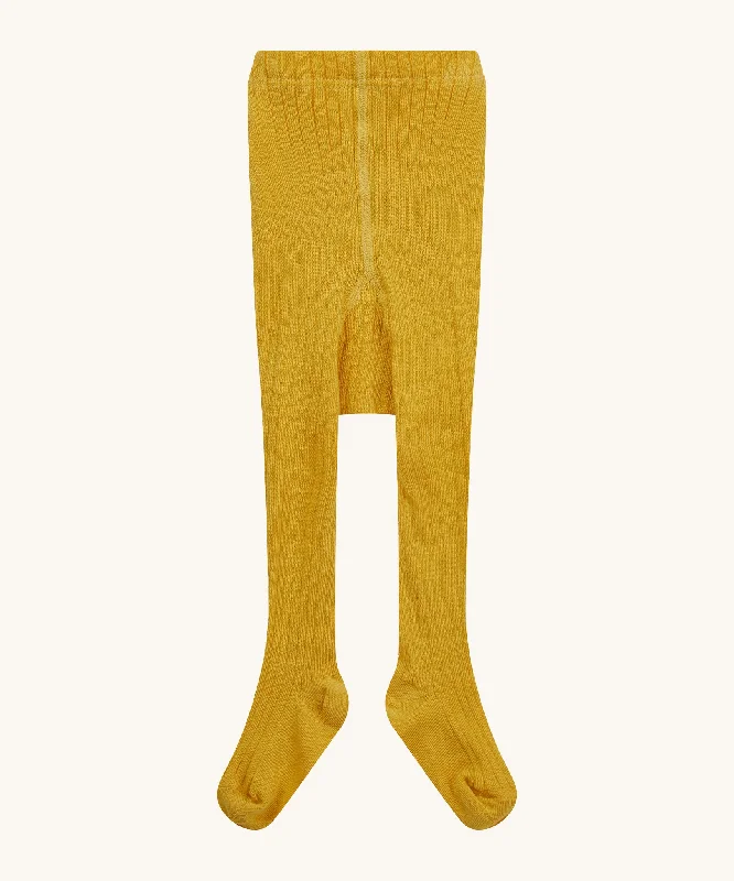 TightglovePiccalilly Mustard Ribbed Tights