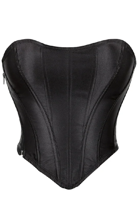 TightfitBlack Strapless Steel Boned Bustier Corset Top