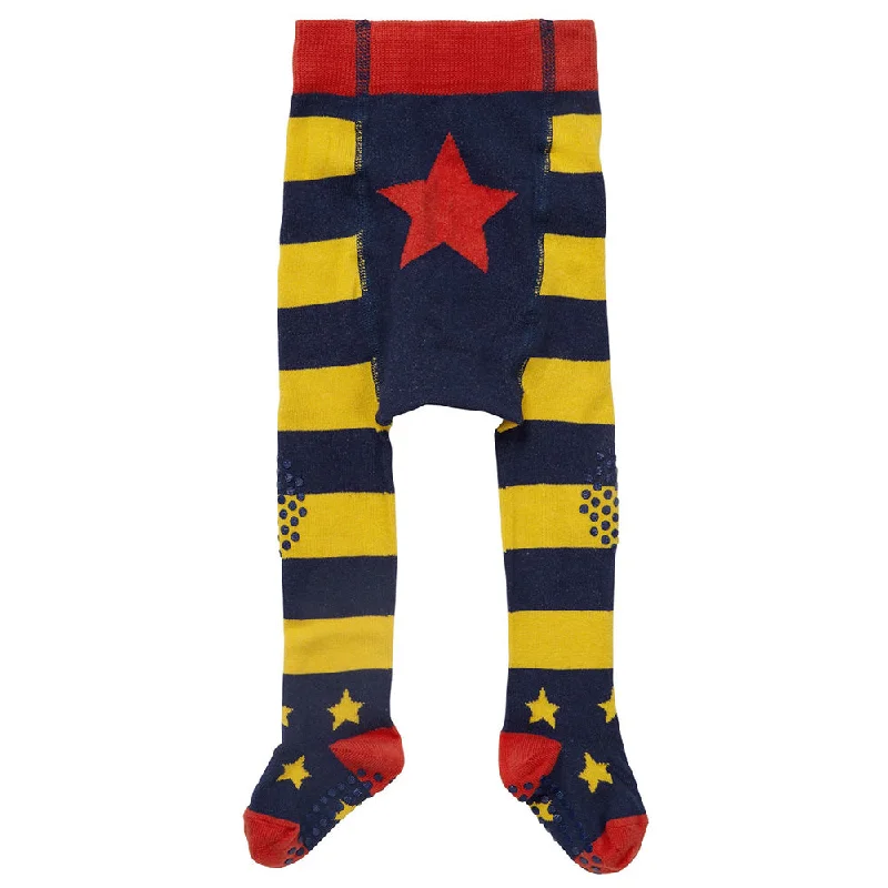 TightformationPiccalilly Blue + Yellow Stripe Baby Crawler Leggings