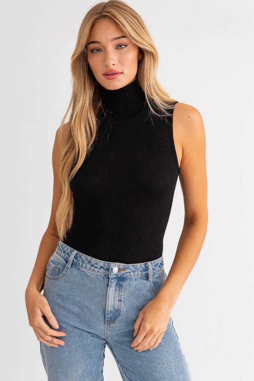 TightbootJenna Mock Neck Bodysuit