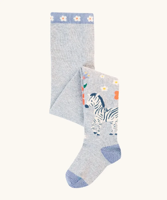 TightsockFrugi Norah Tights - Grey Marl/Zebra