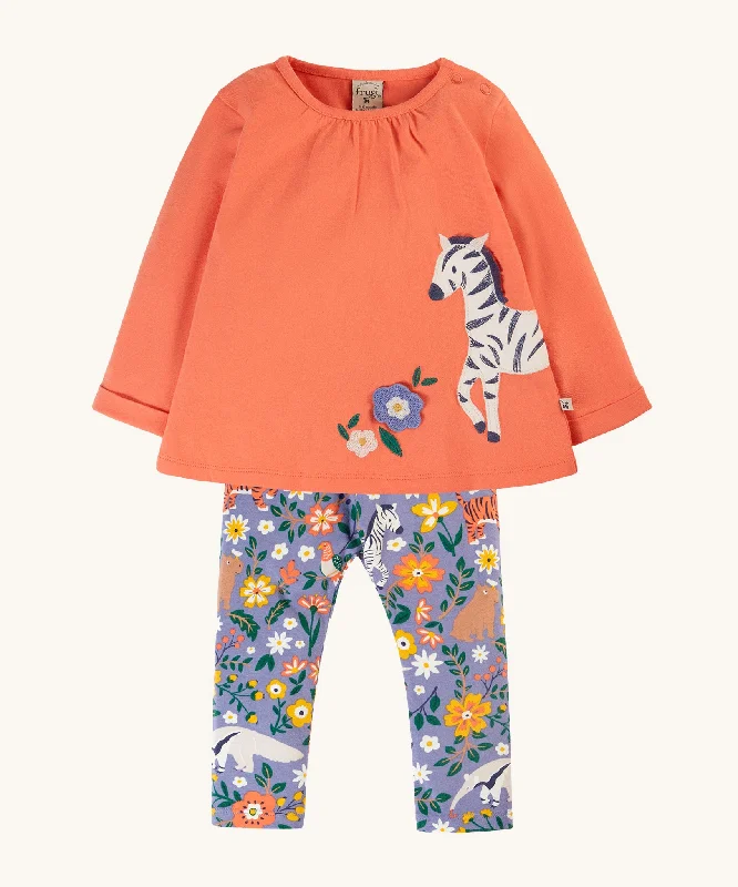 TightcompetitionFrugi Opal Outfit - Cantaloupe/Rainforest Friends