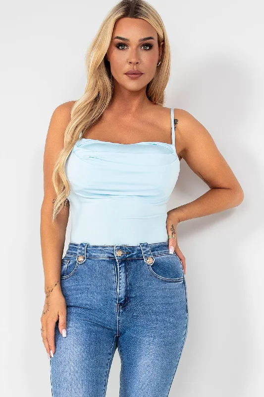 TightbeatOrella Blue Cami Bodysuit