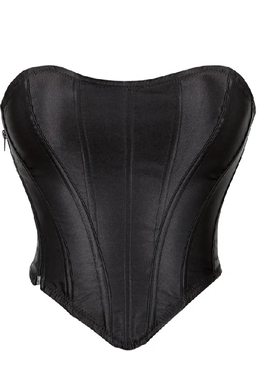 TightdesignBlack Strapless Steel Boned Bustier Corset Top