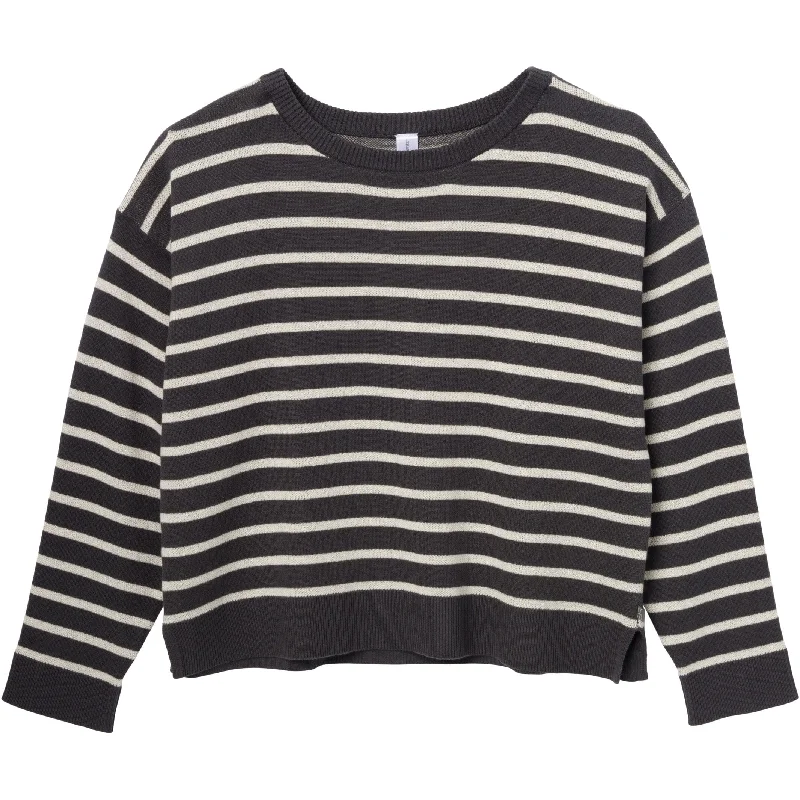 Womens Ivory Stripe SweaterSummer Knit Tops