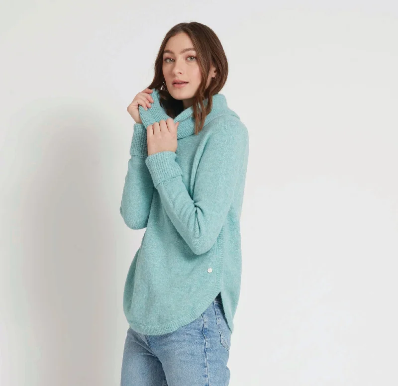 Women's Point Zero Cowl Neck SweaterPlush Knit Tops