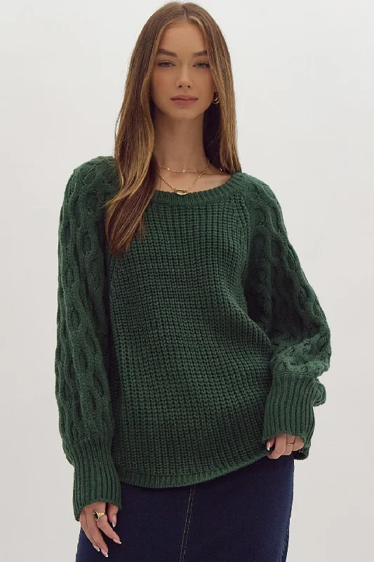 Cable Knit SweaterPlush Knit Tops