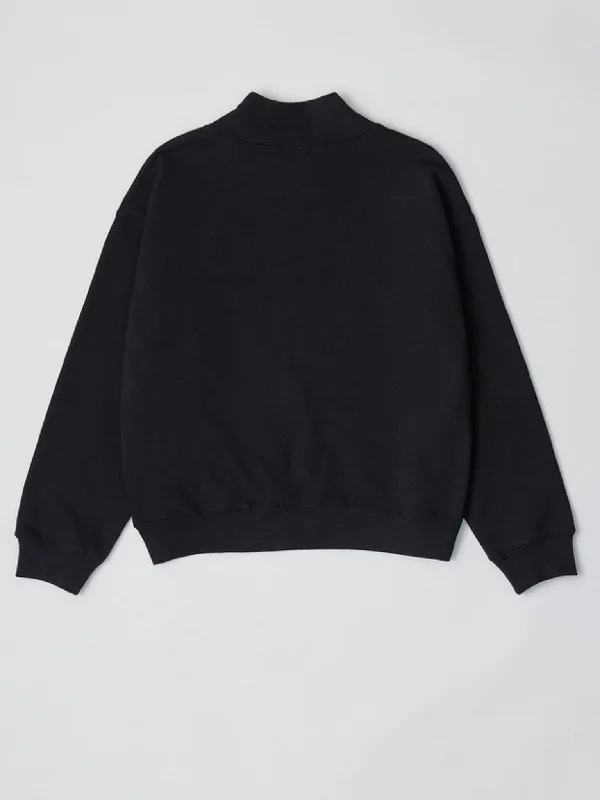 Cheryl Mock Neck Sweater BlackPocketed Knit Tops