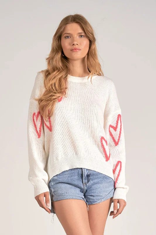 Heart SweaterPunk Knit Tops