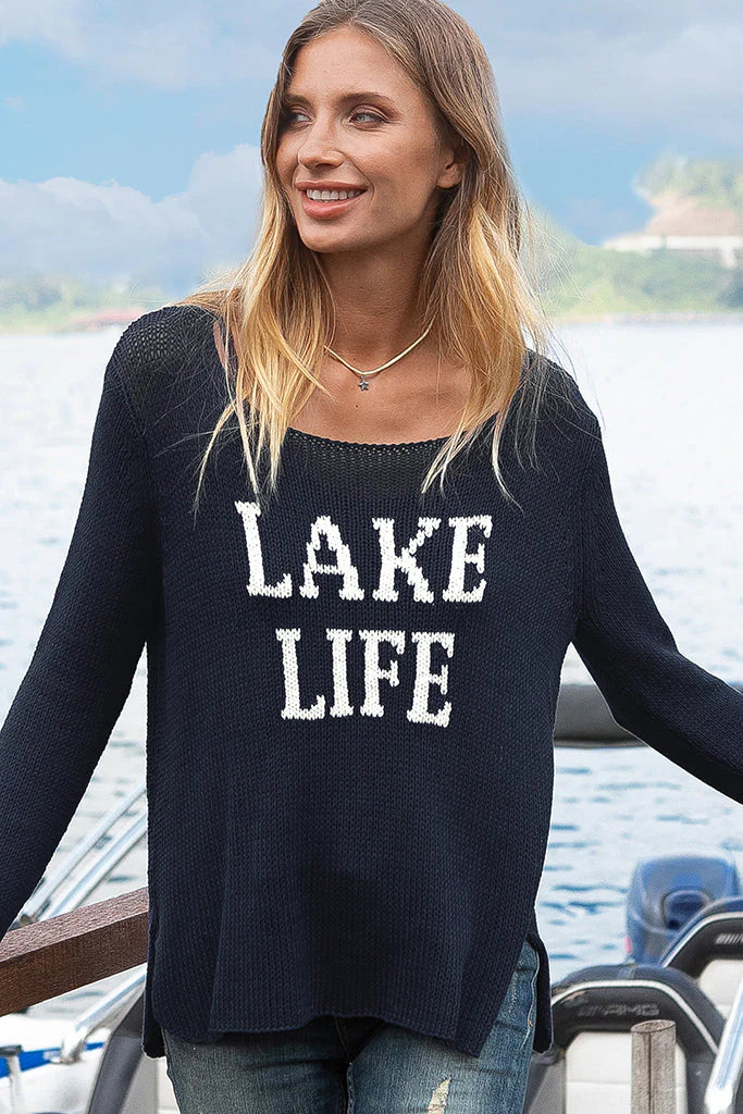 Lake Life Top CottonOff-Shoulder Knit Tops