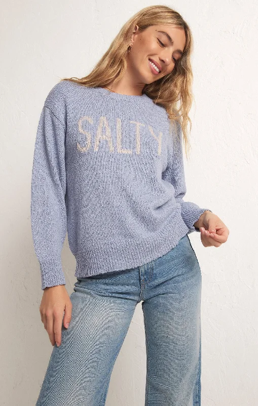 Waves And Salty SweaterLeather-Paneled Knit Tops