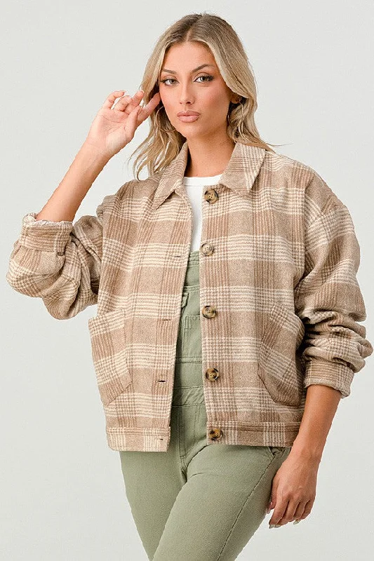 Quilted JacketsAlly (Button Down Checkered Jacket)