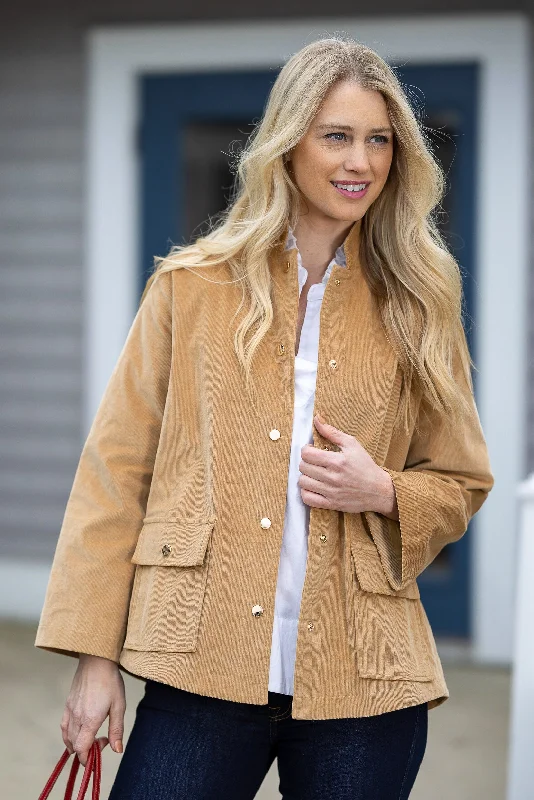 Military JacketsCourtney Jacket in Camel Corduroy