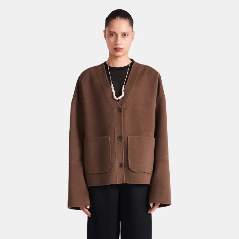 Layered JacketsDodie Double Wool Jacket (Chocolate Chip)