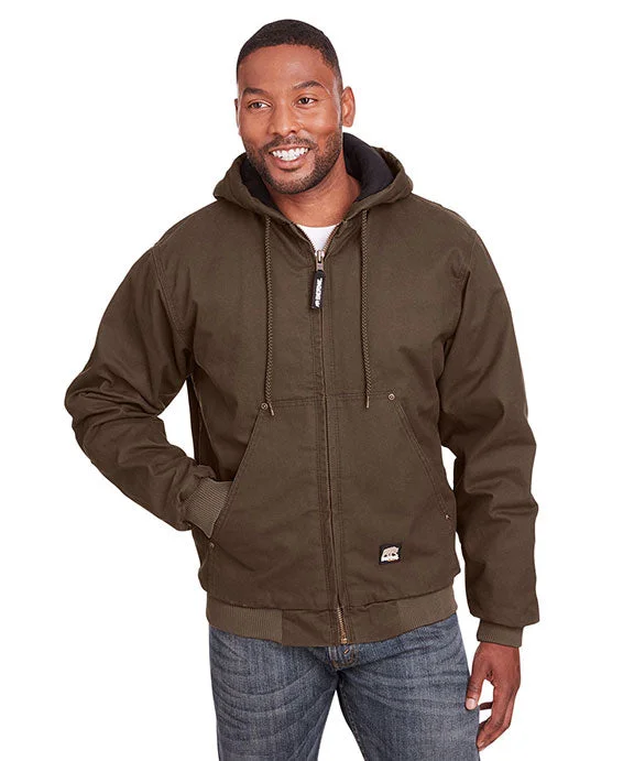 Hooded JacketsHJ375 - Berne Mens Highland Washed Cotton Duck Hooded Jacket