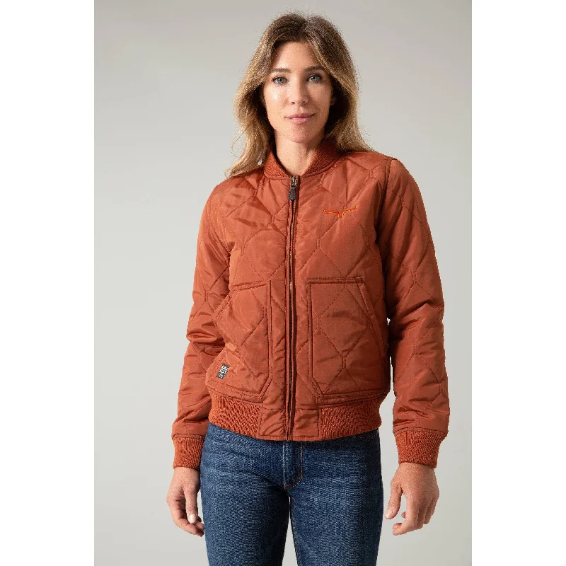 Winter JacketsKimes Women's Marinos Bomber Dark Rust Jacket