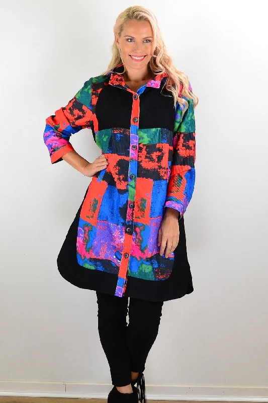 Field JacketsMulticolour Long Corduroy Jacket