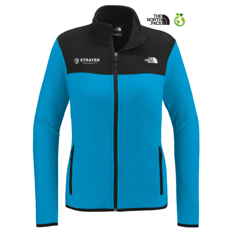 Safari JacketsNEW STRAYER The North Face® Ladies Glacier Full-Zip Fleece Jacket - Hero Blue/ TNF Black