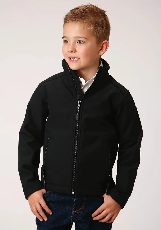 Track JacketsRoper Technical Boys Kids Black Polyester Softshell Jacket