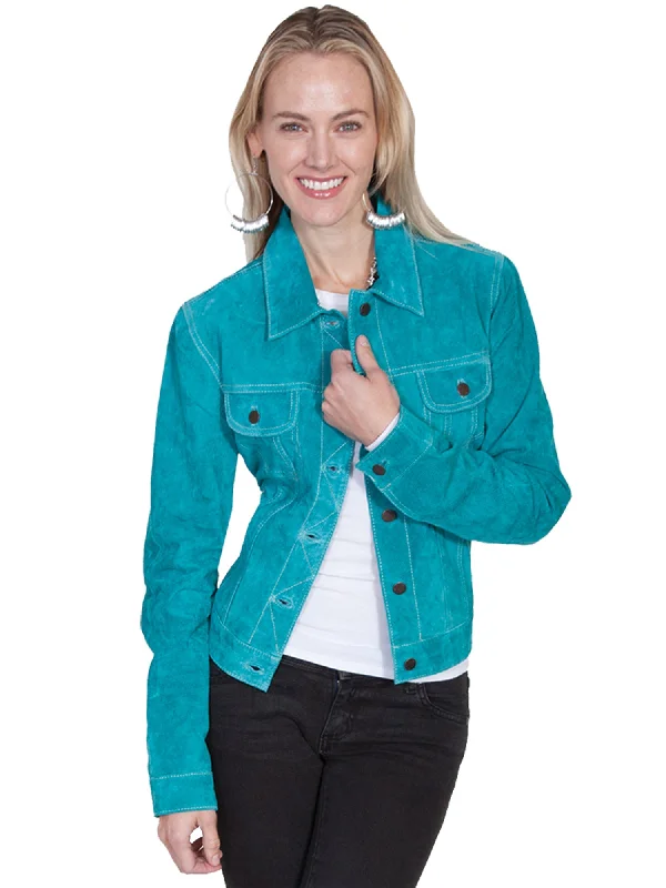 Branded JacketsScully Womens Turquoise Boar Suede Jacket