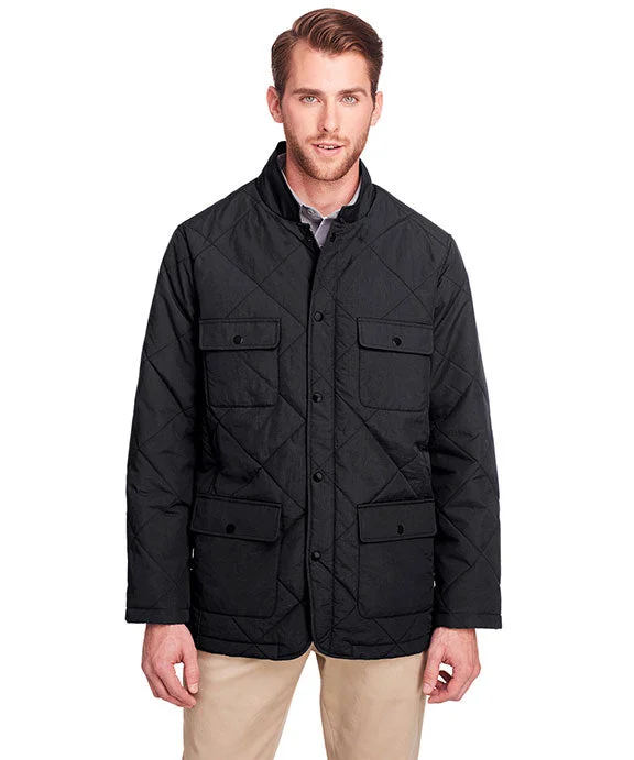 Fleece JacketsUC708 - UltraClub Mens Dawson Quilted Hacking Jacket