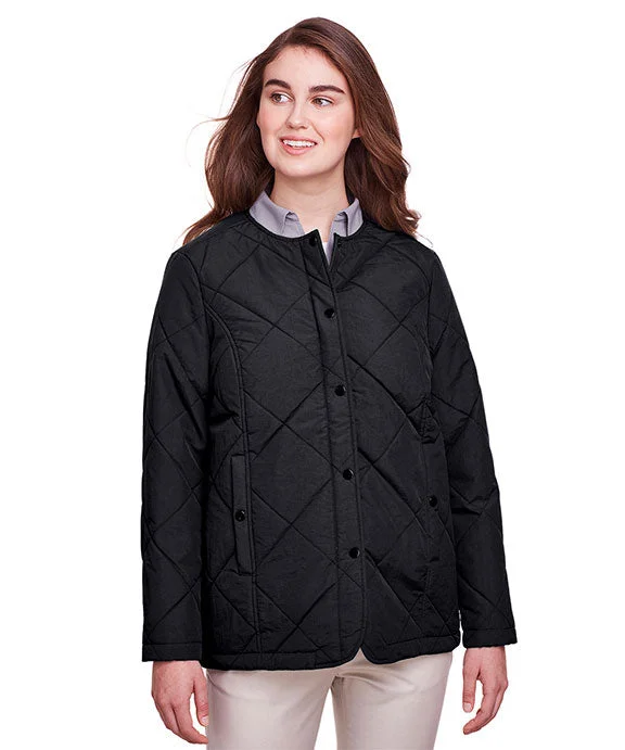 Metallic JacketsUC708W - UltraClub Ladies Dawson Quilted Hacking Jacket