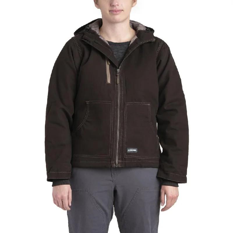 Limited Edition Jackets'Berne' Women's Modern Hooded Jacket - Dark Brown