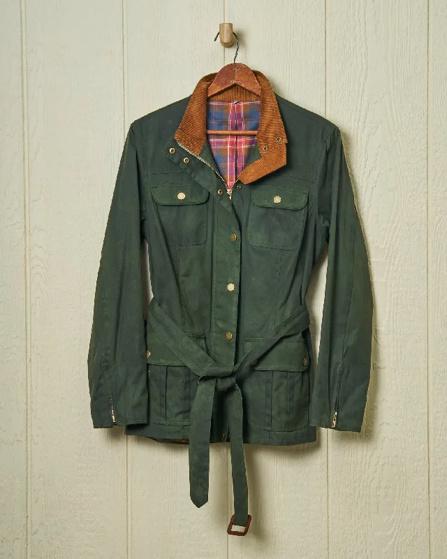 Cashmere JacketsWomen’s Aberdeen Jacket in Olive Waxed Canvas