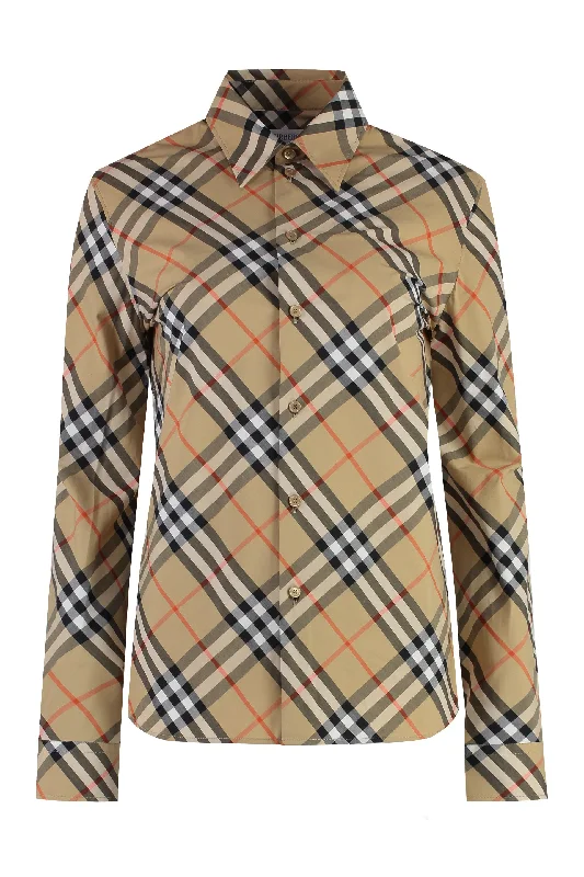 High-Fashion ShirtsBURBERRY Checkered Cotton Button-Up Shirt