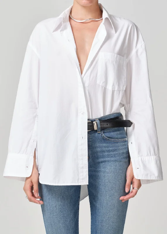 Embellished ShirtsCocoon Shirt in Optic White