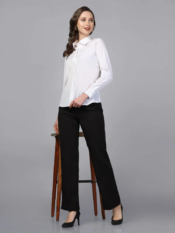 Quick-Dry ShirtsCollared crepe shirt - White