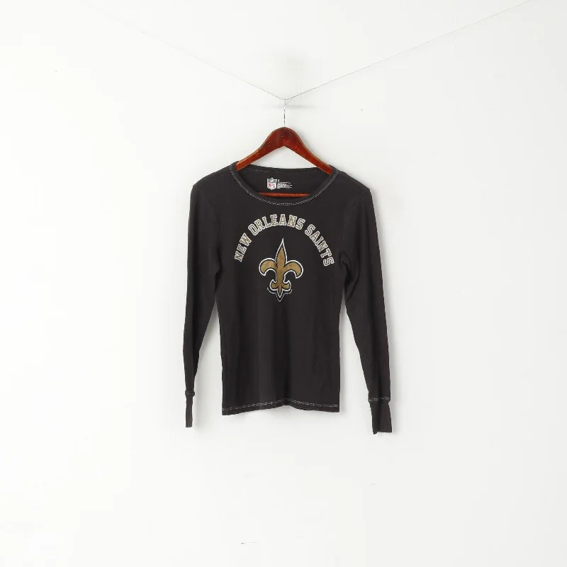 Retro ShirtsNFL New Orleans Saints Women S Shirt Black Stretch Long Sleeve Sport Top