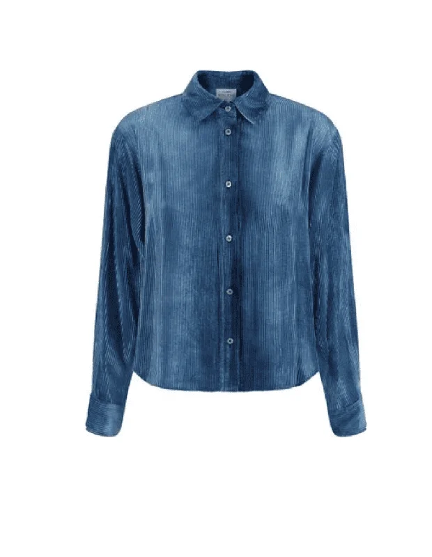 Relaxed Fit Shirtsdegradé denim velvet overshirt