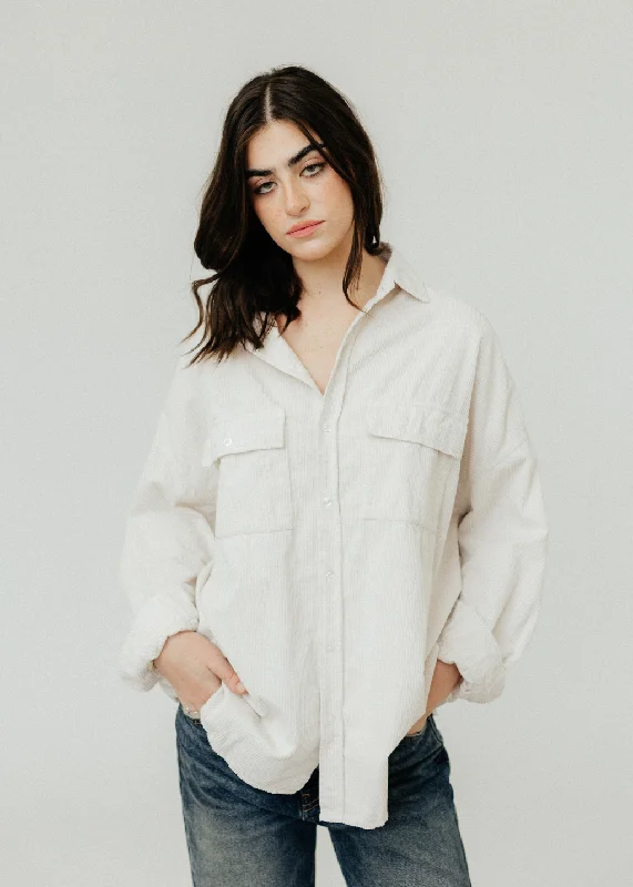 Metallic ShirtsFrank & Eileen Mcloghlins Utility Shirt in Vintage White