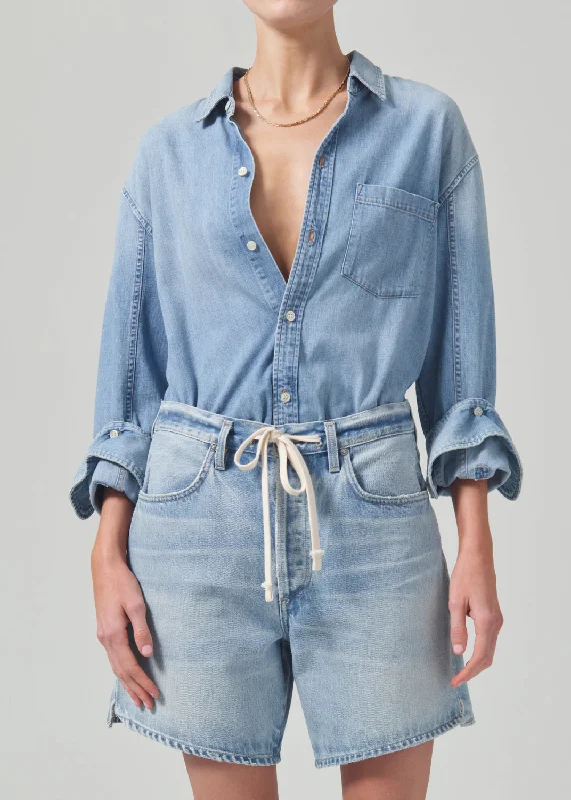 Asymmetrical ShirtsKayla Shrunken Shirt in Tide