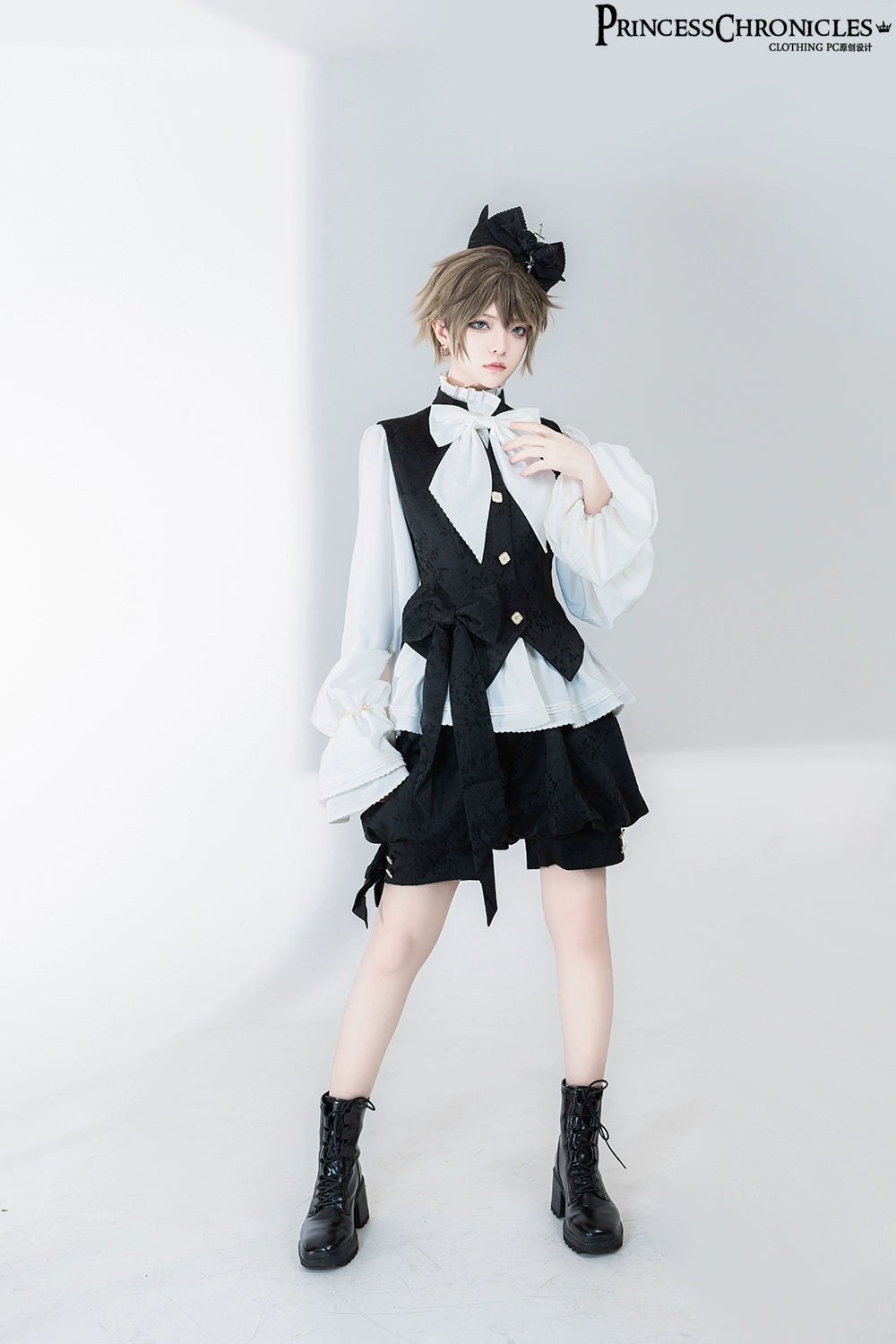 Asymmetrical ShirtsPrincess Chronicles~Rabbit Hunt 2.0~Ouji Lolita Retro Cool Prince Shirt