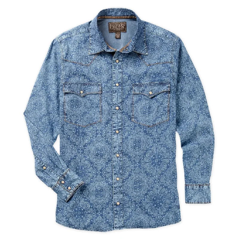 Oversized ShirtsMADISON CREEK NAVY BISLEY PAISLEY SHIRT