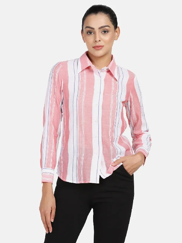 Artist ShirtsStriped Cotton Shirt - Peach