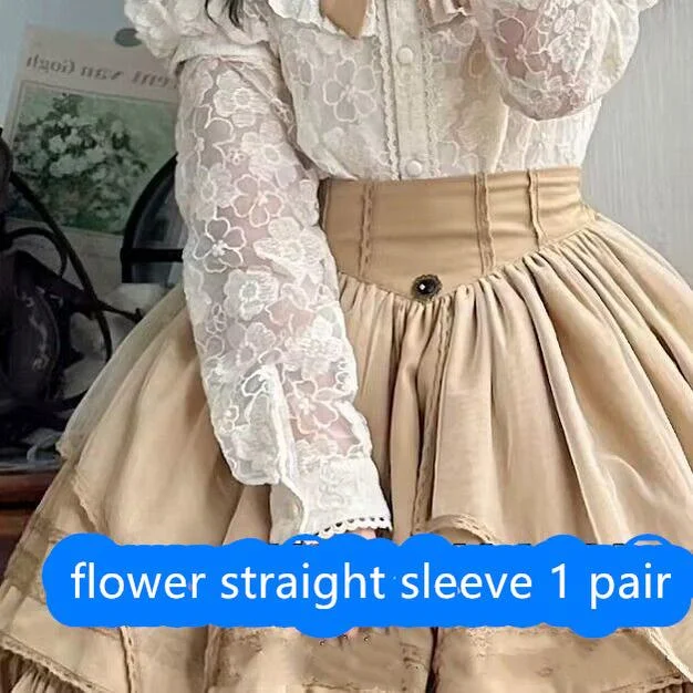 flower straight sleeve 1 pair