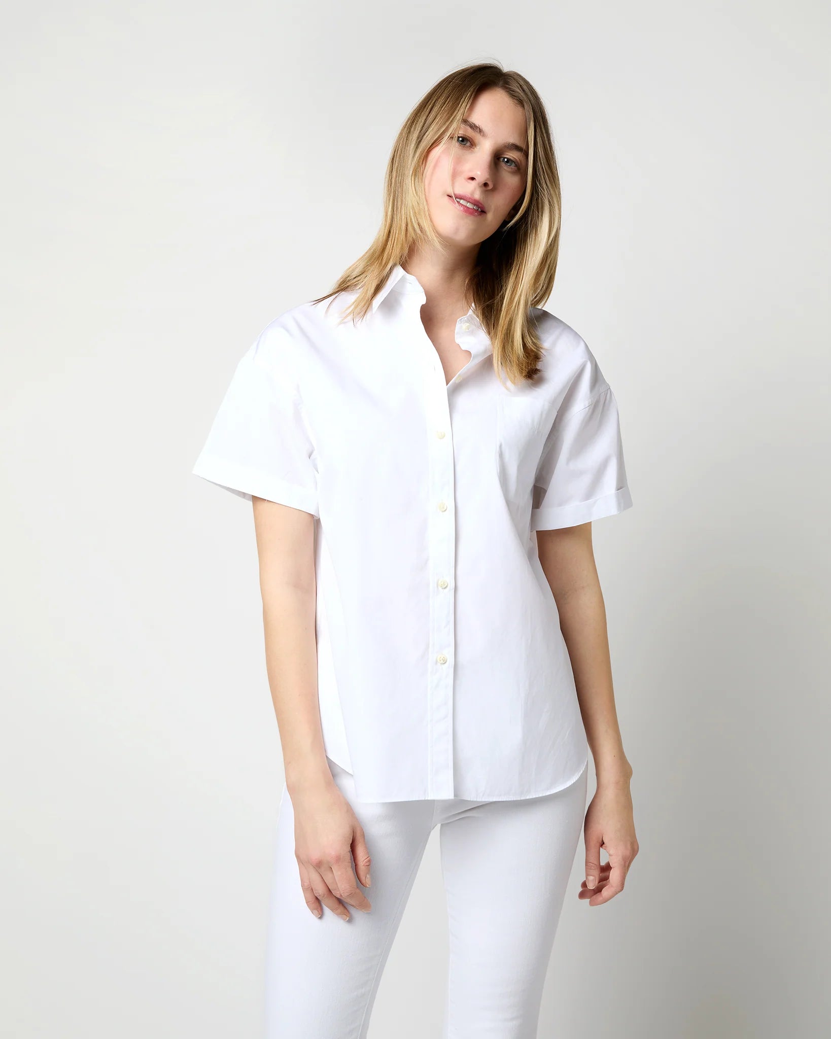 Asymmetrical ShirtsShort-Sleeved Agnes Shirt