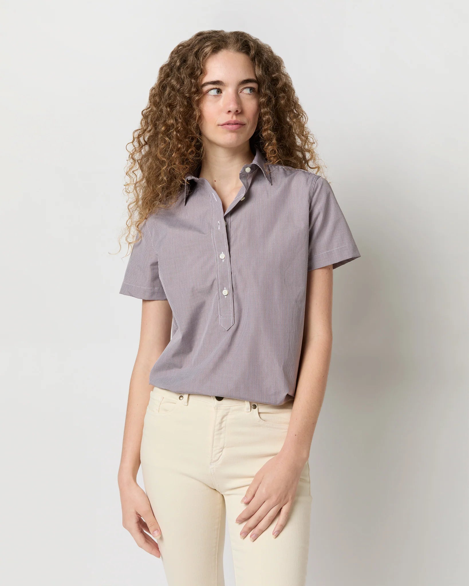 Statement ShirtsShort-Sleeved Tomboy Popover Shirt