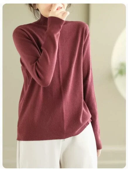 Painted ShirtsWomen Minimalist Solid Loose Knitted Shirt