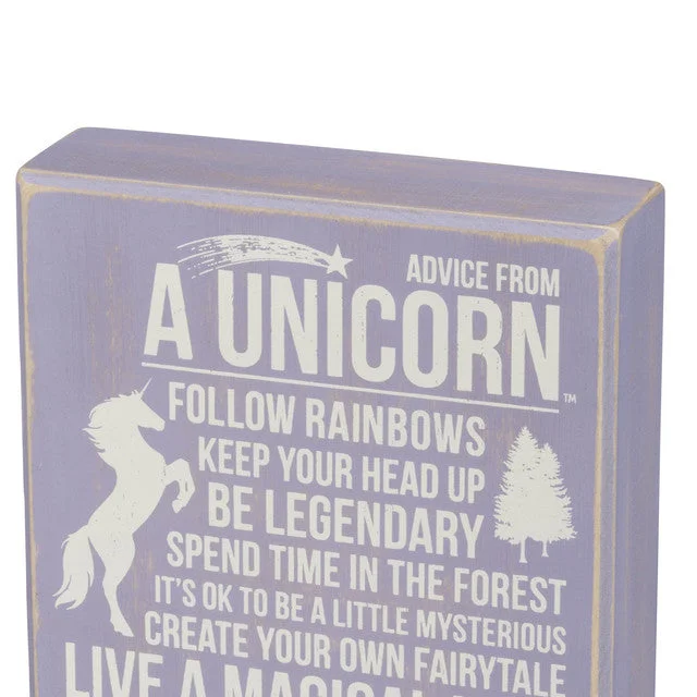 Wood Sign - Advice From a Unicorn Live a Magical Life