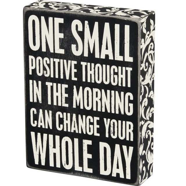 Wood Sign - One Small Positive Thought