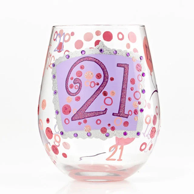 Lolita 21st Birthday Stemless Wine Glass