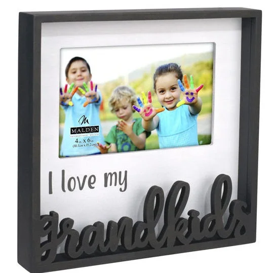 Malden I Love My Grandkids Laser Cut 3 Dimensional 4"x6" Photo Frame