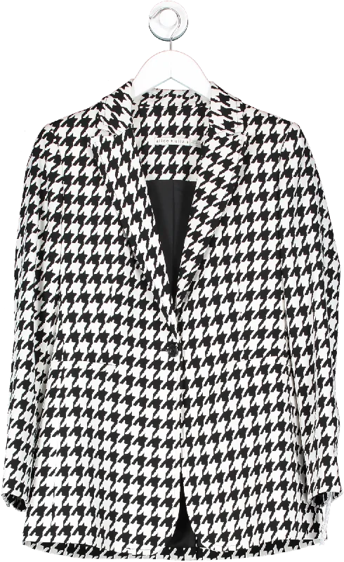 BlazermodernAlice + Olivia Black Chevon Blazer UK XS