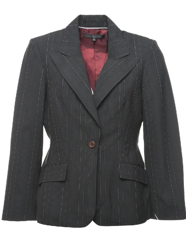 BlazeroutfitBlack Striped Blazer - L