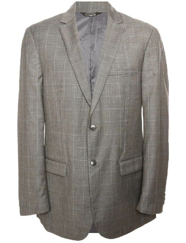 BlazerdefeatChecked Grey Blazer - L