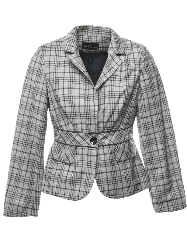 BlazercommunityChecked Grey Blazer - S